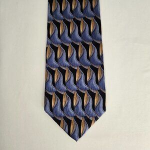 Cocktail Collection Gin & Tonic 100% Silk Blue Brown Black Men's Tie